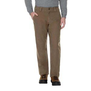 NEW Cat Men's 32x34 Flex Waistband Canvas Utility Pants Brown Carpenter